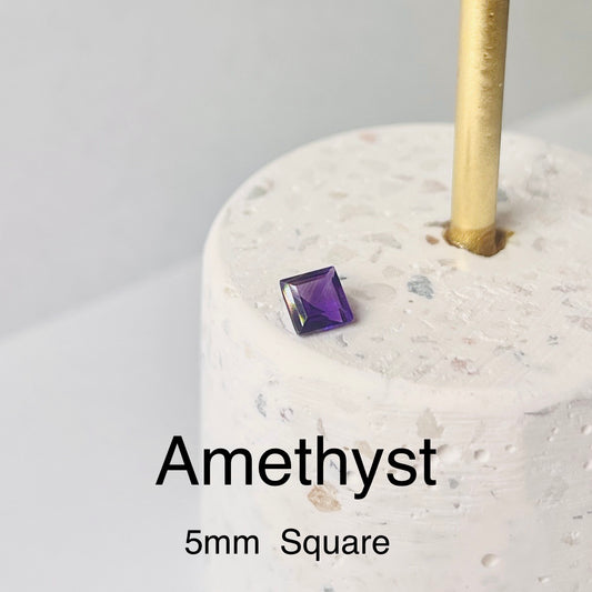 Amethyst Facet - 5mm Princess Cut