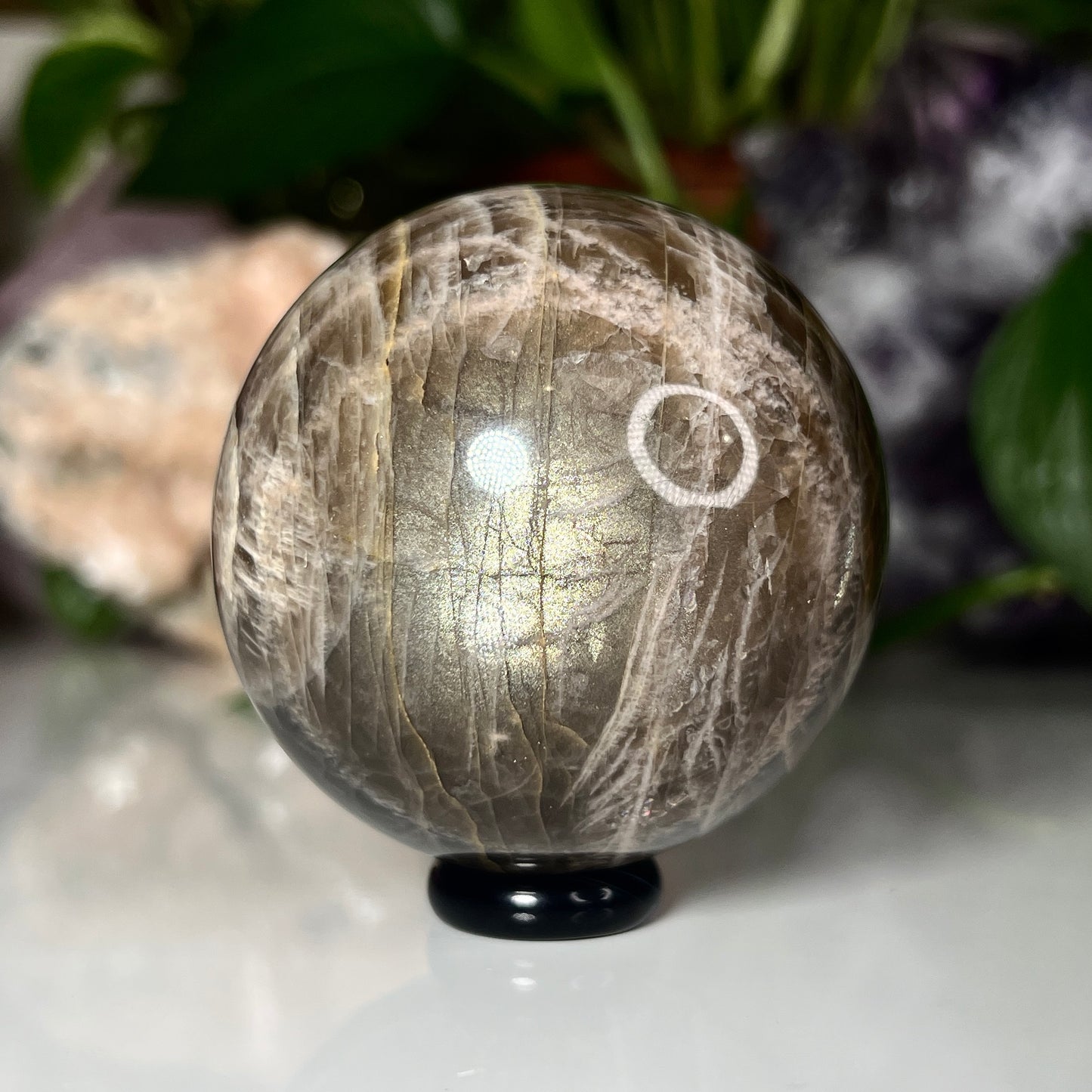 Black Moonstone Sphere