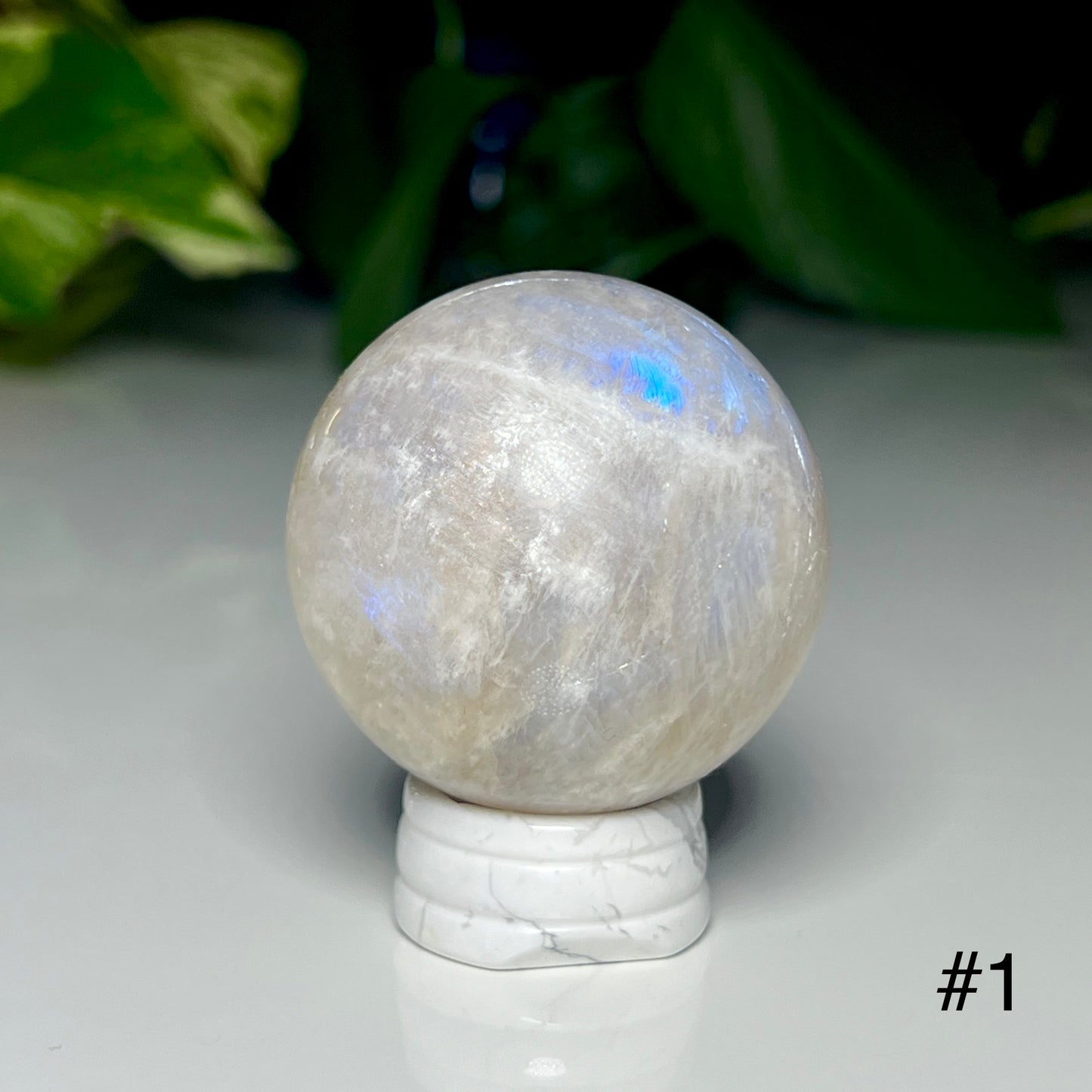 Belomorite Sunstone and Moonstone Sphere