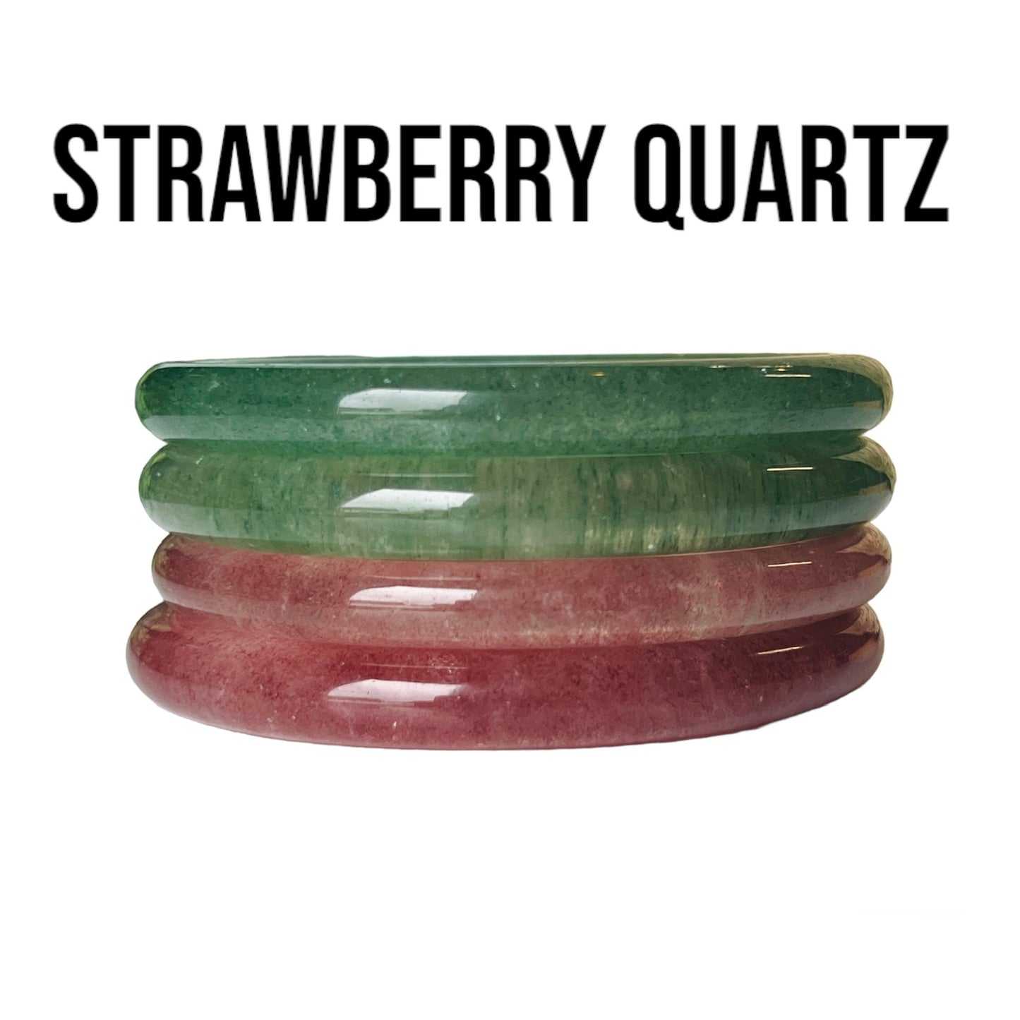 Strawberry Quartz Bangle Bracelet