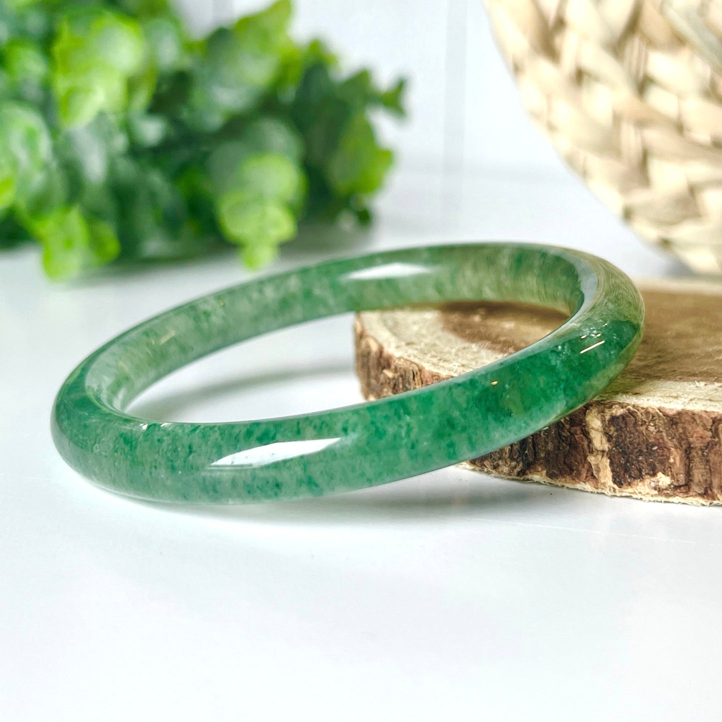 Strawberry Quartz Bangle Bracelet