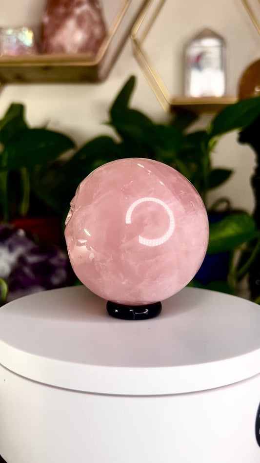 Rose Quartz Face Sphere