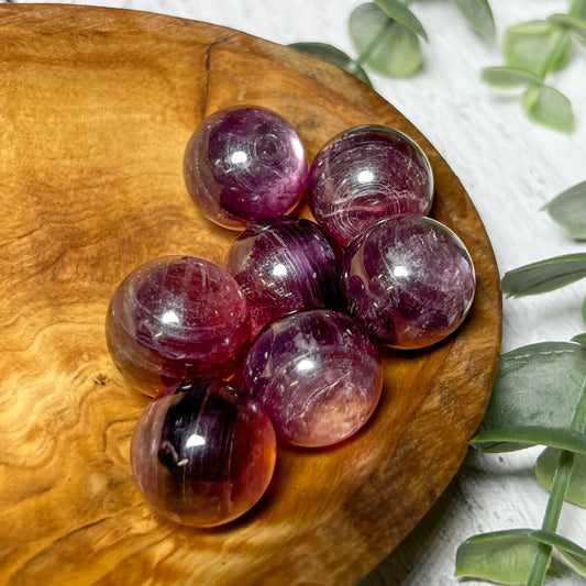 Gem Lepidolite Spheres