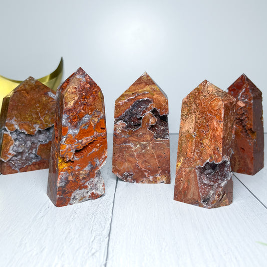 Druzy Jasper Towers