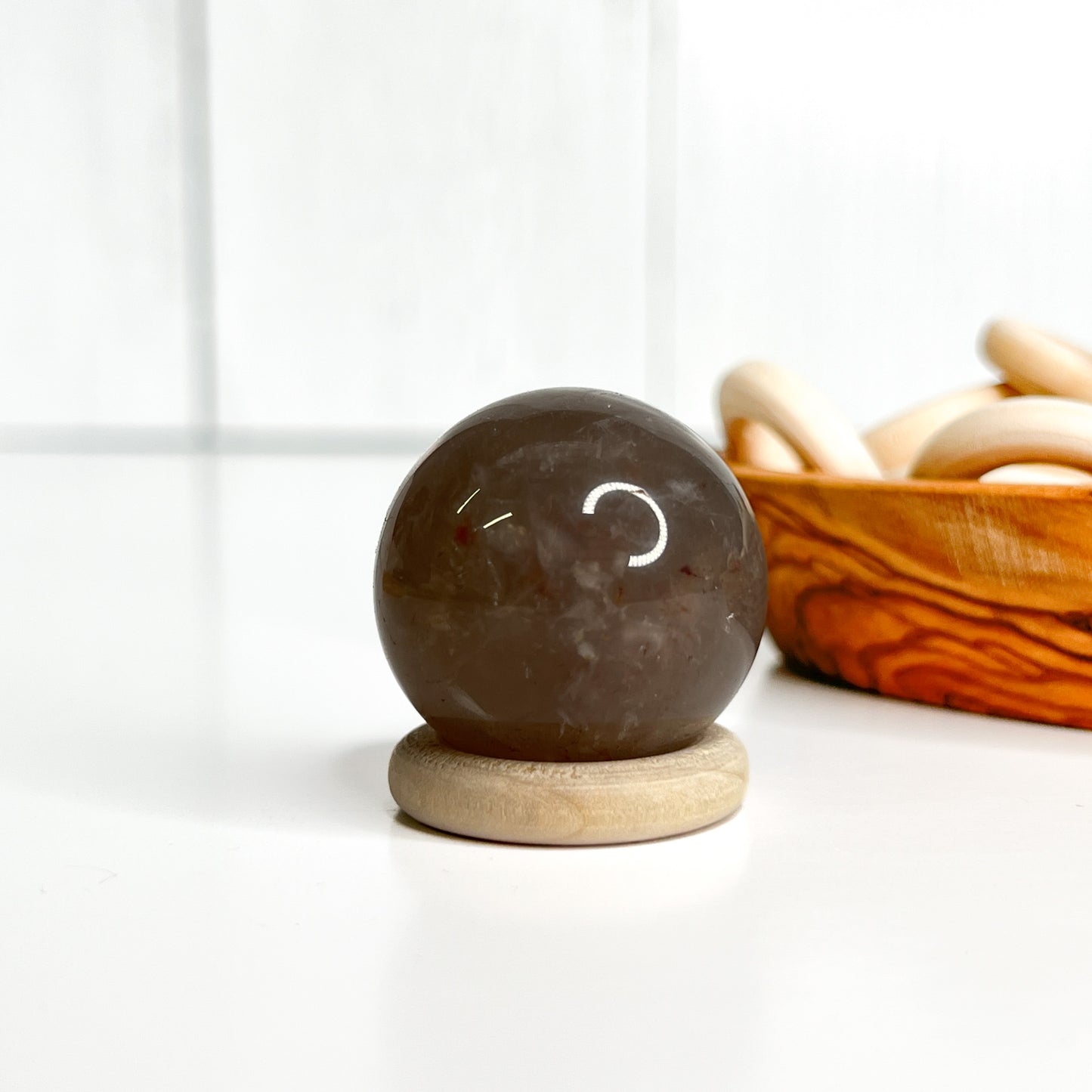 Wood Sphere Stand