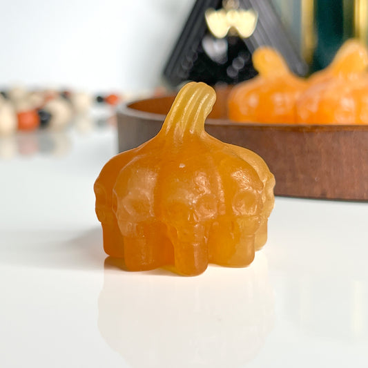 Calcite Skull Pumpkin