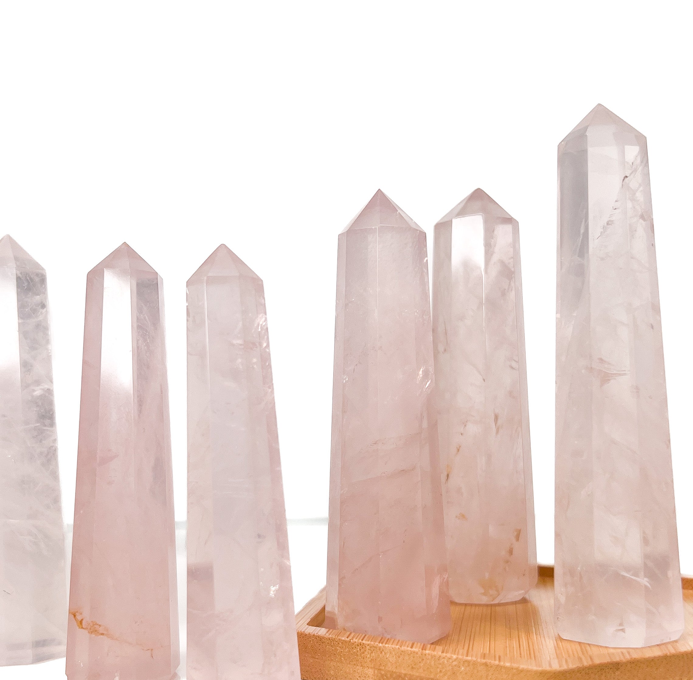 Girasol Rose Quartz Towers – Crunchy Mama's Crystals