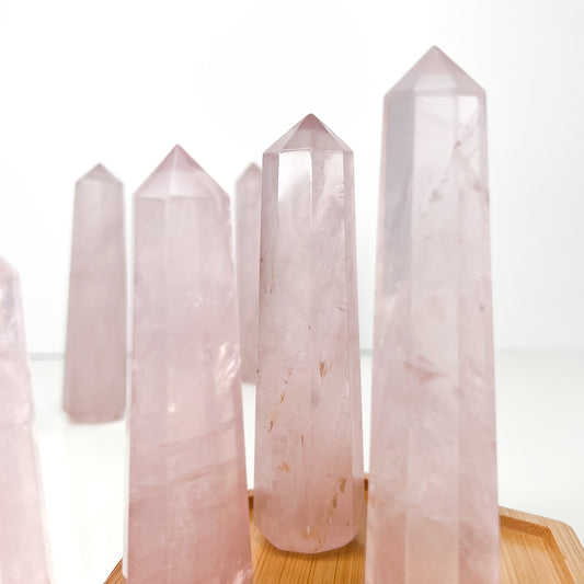 Girasol Rose Quartz Towers