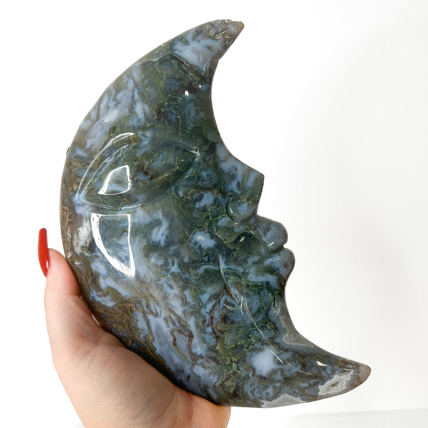 Moss Agate Moon