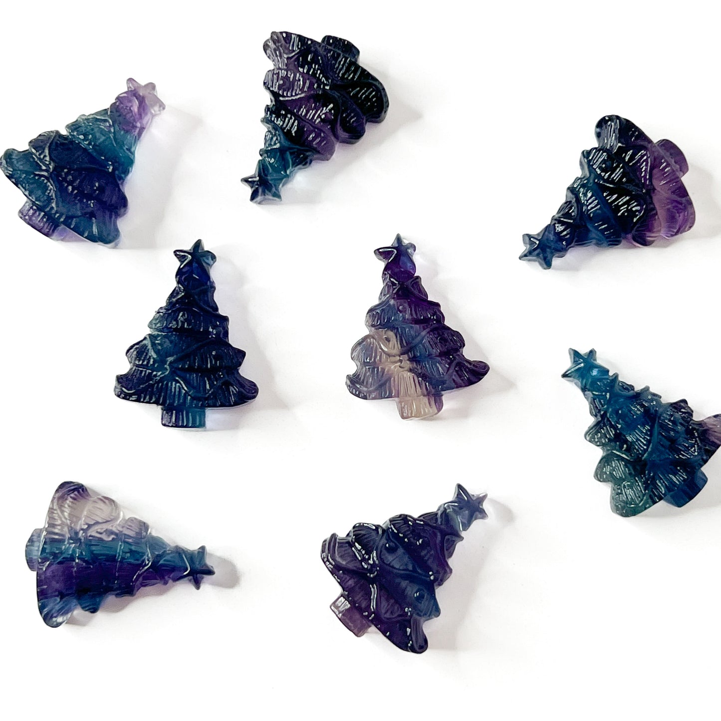 Mini Rainbow Fluorite Christmas Tree