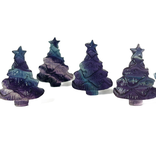 Mini Rainbow Fluorite Christmas Tree