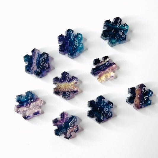 Mini Rainbow Fluorite Snowflake