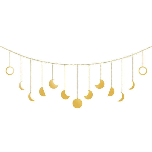 Gold Moon Phase Wall Hanging