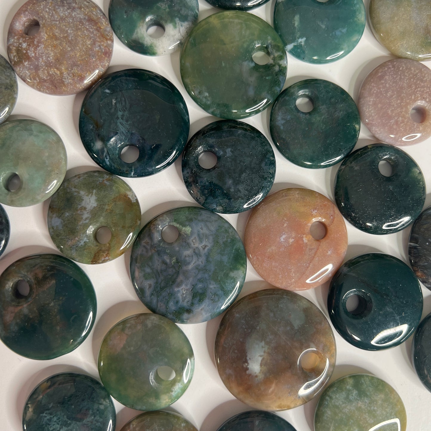 Moss Agate Pendants