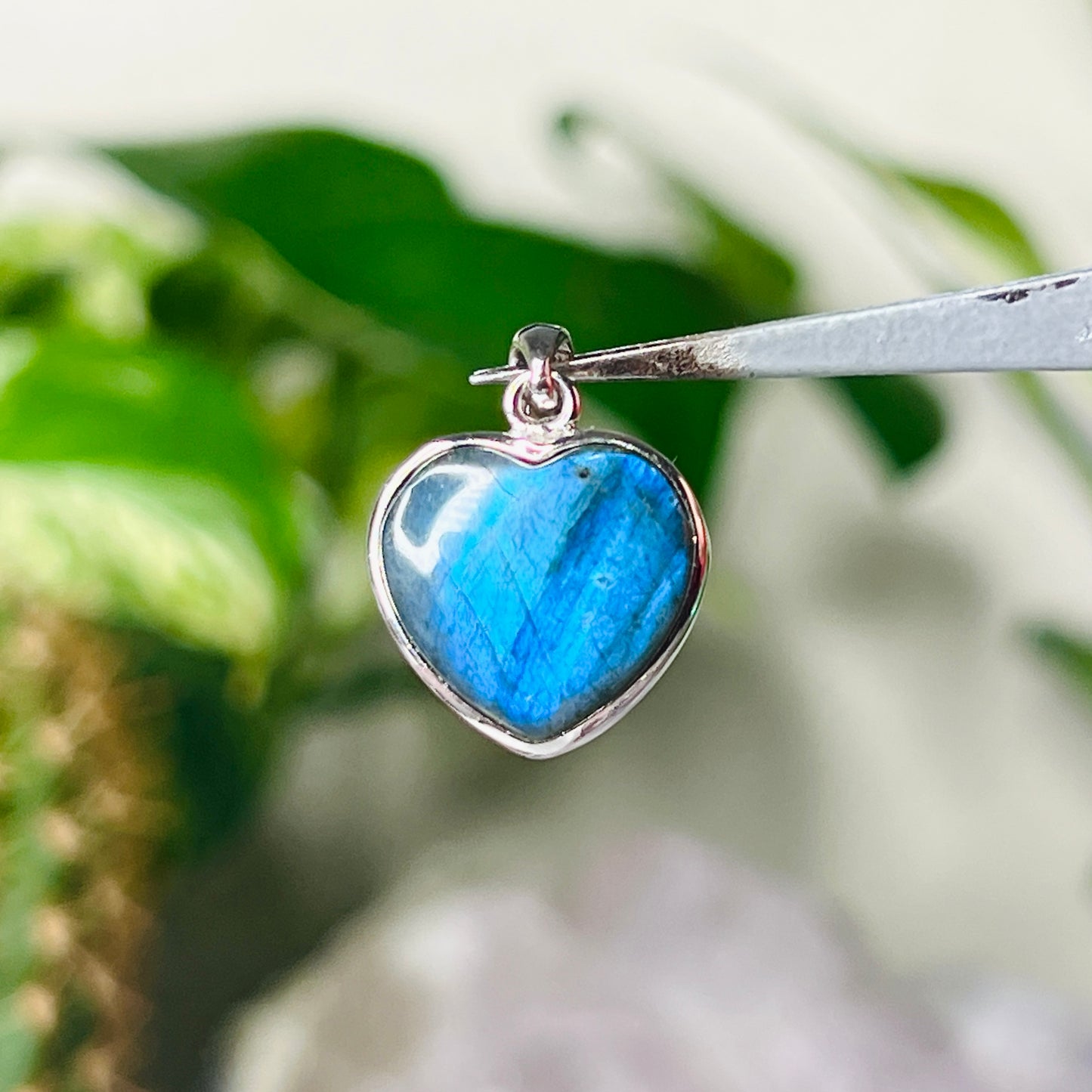 S925 Labradorite Heart Pendant