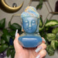 Blue Onyx Buddha Head