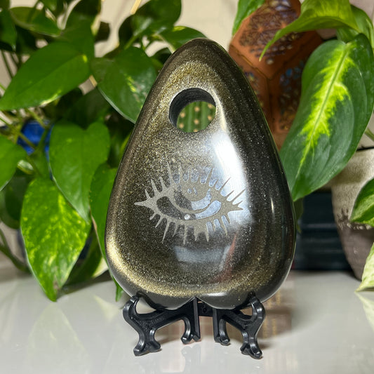 Goldsheen Obsidian Planchette