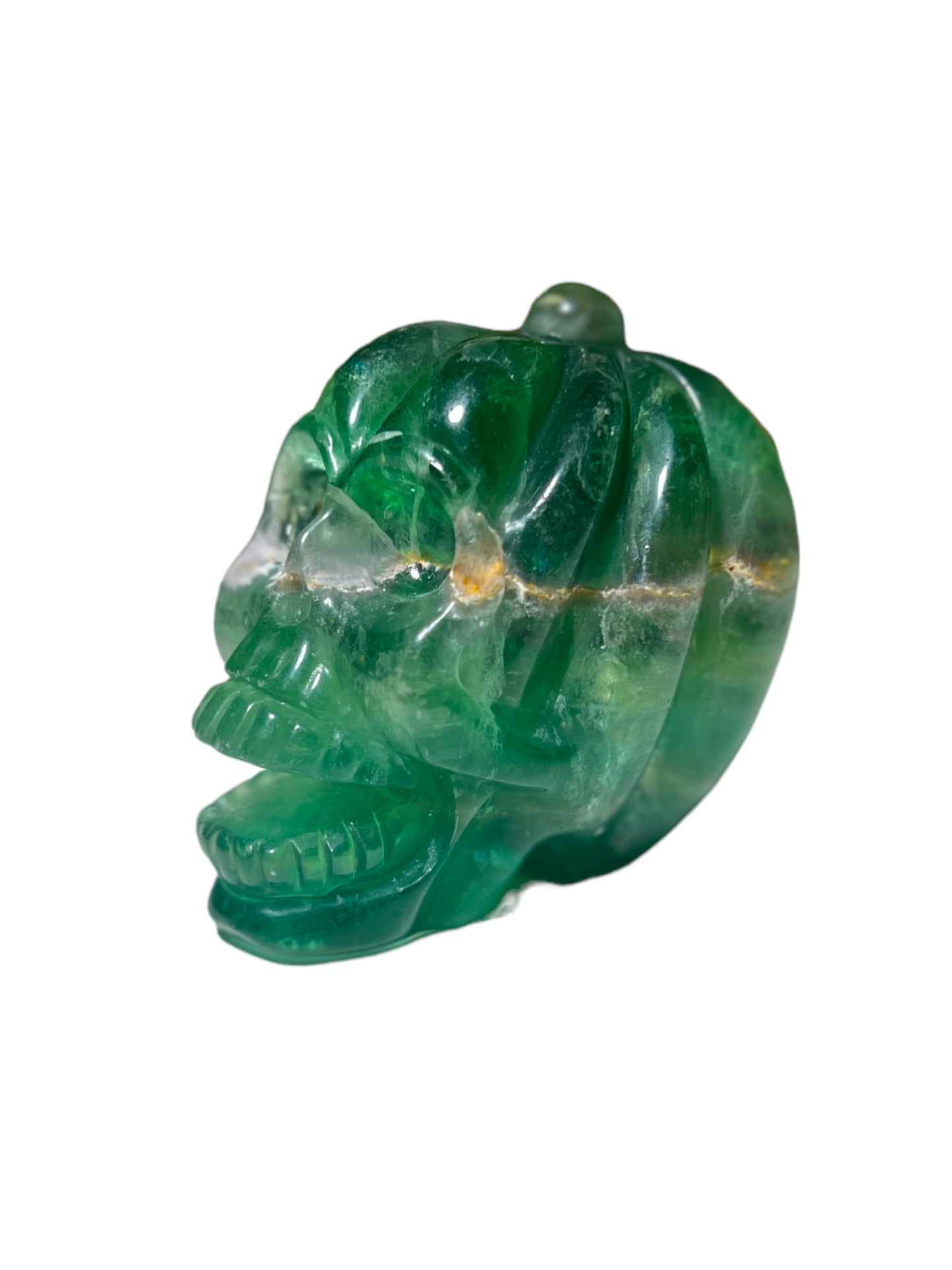 Fluorite Pumpkin Skull