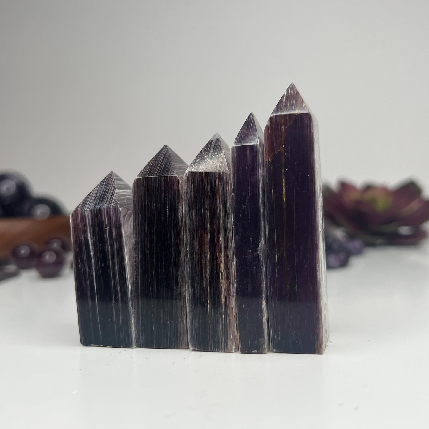 Gem Lepidolite Towers