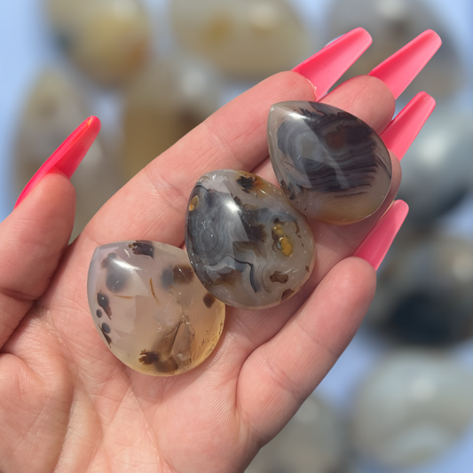 Aquatic Agate Teardrop