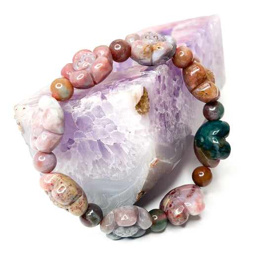 Ocean Jasper Sunflower Bracelet