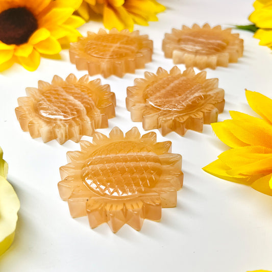 Orange Calcite Sunflower