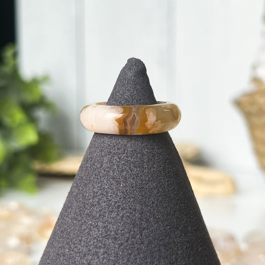 Flower Agate Ring