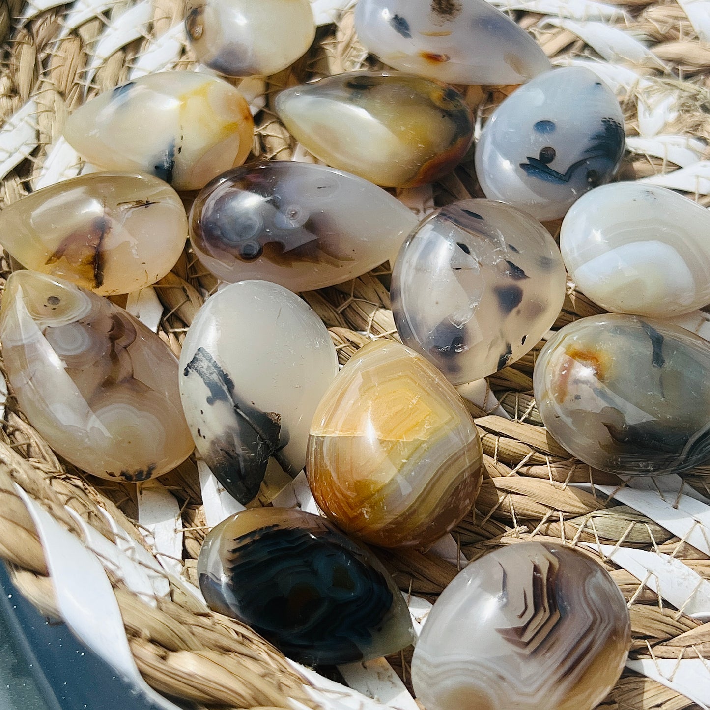 Aquatic Agate Teardrop