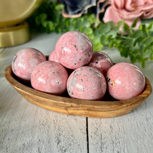 Peruvian Rhodonite Spheres