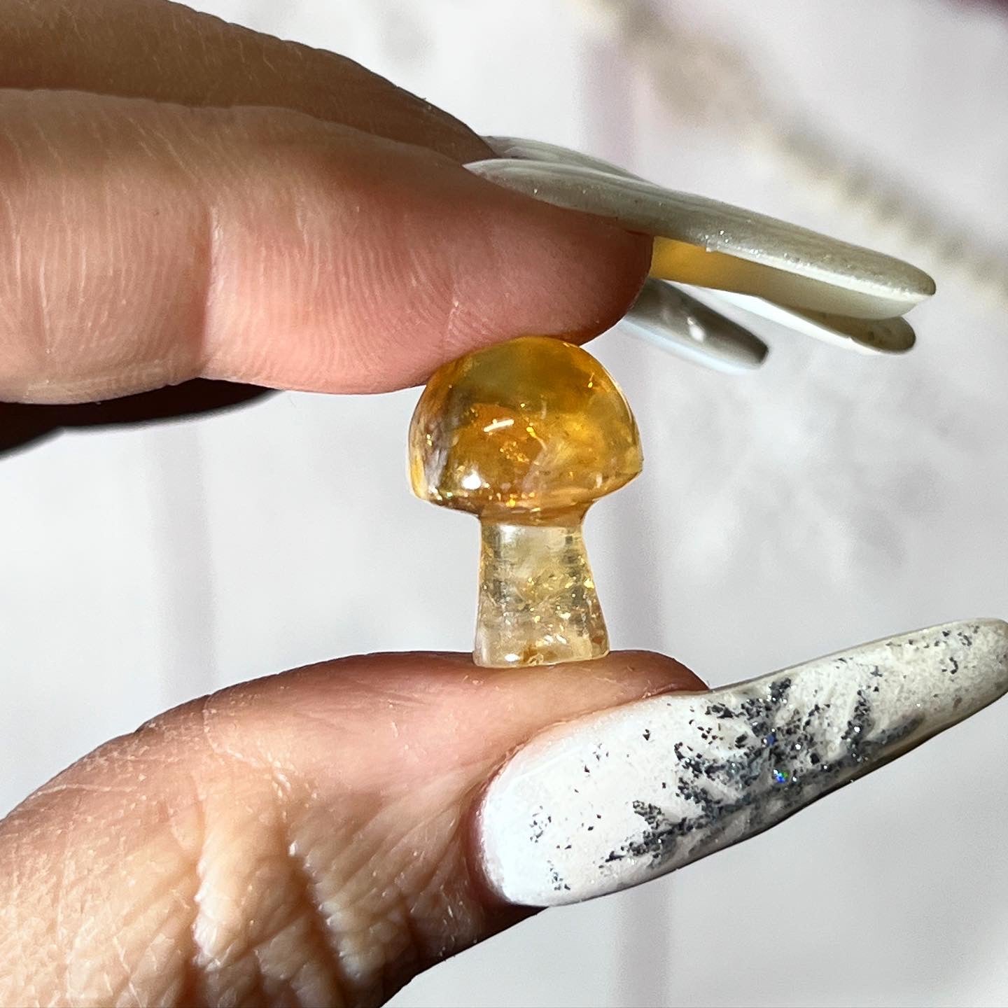 Heated Citrine Mini Mushrooms