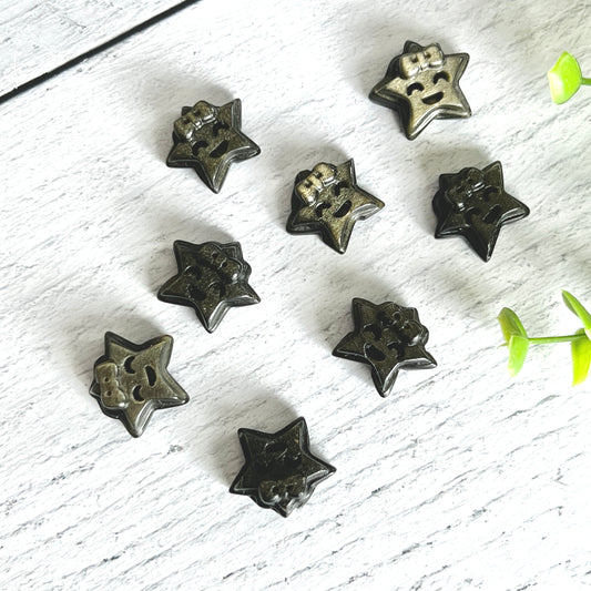 Gold Sheen Obsidian Stars