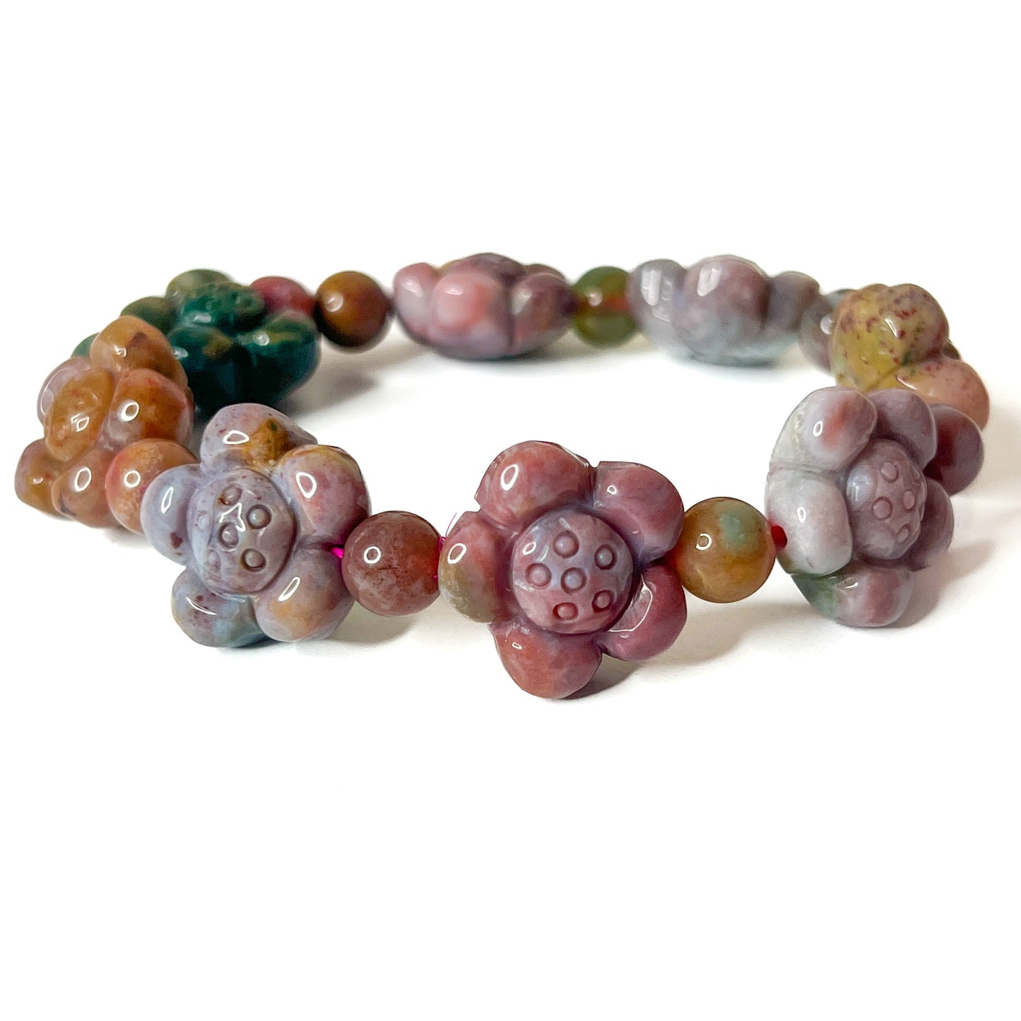 Ocean Jasper Sunflower Bracelet