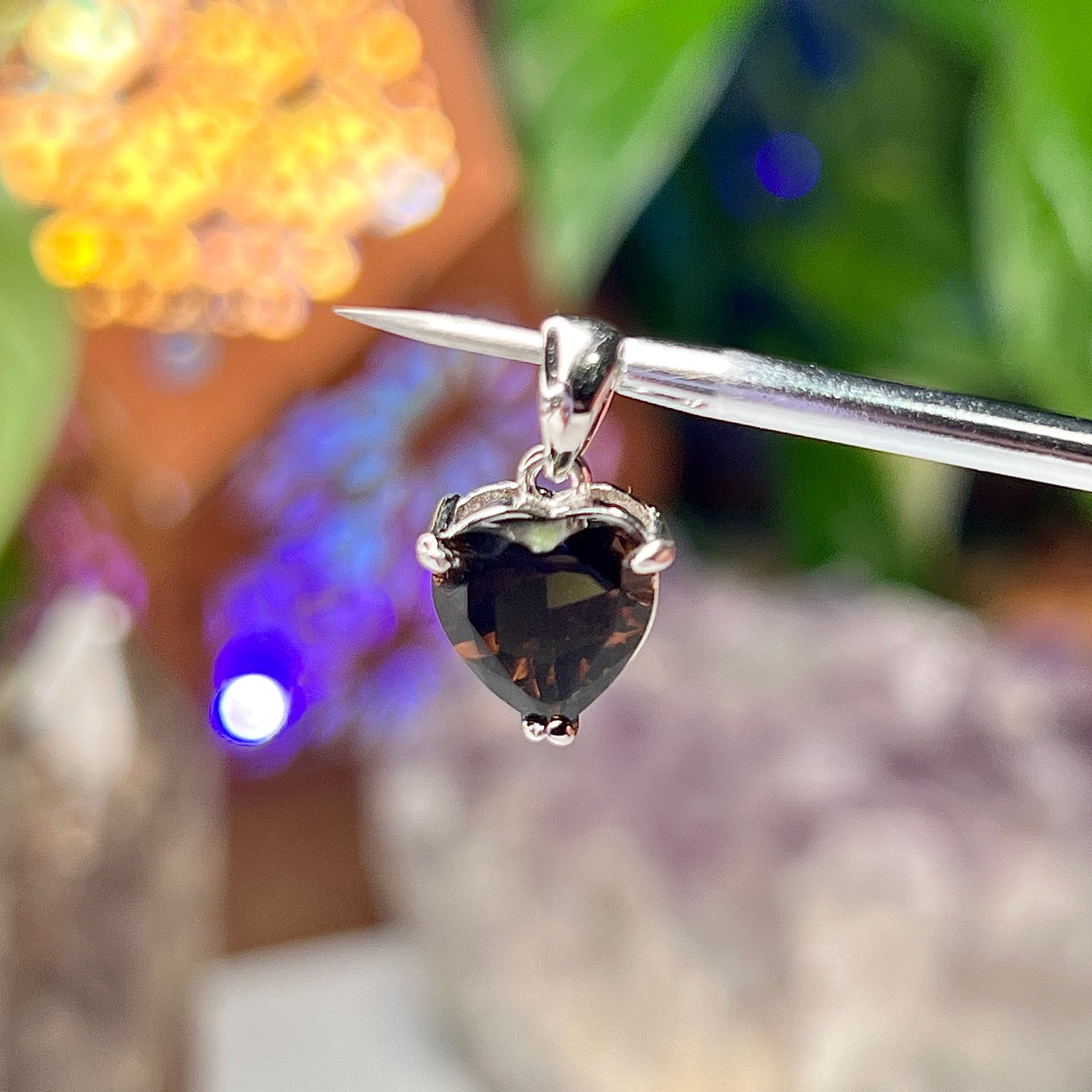 Smokey Quartz Heart Pendant