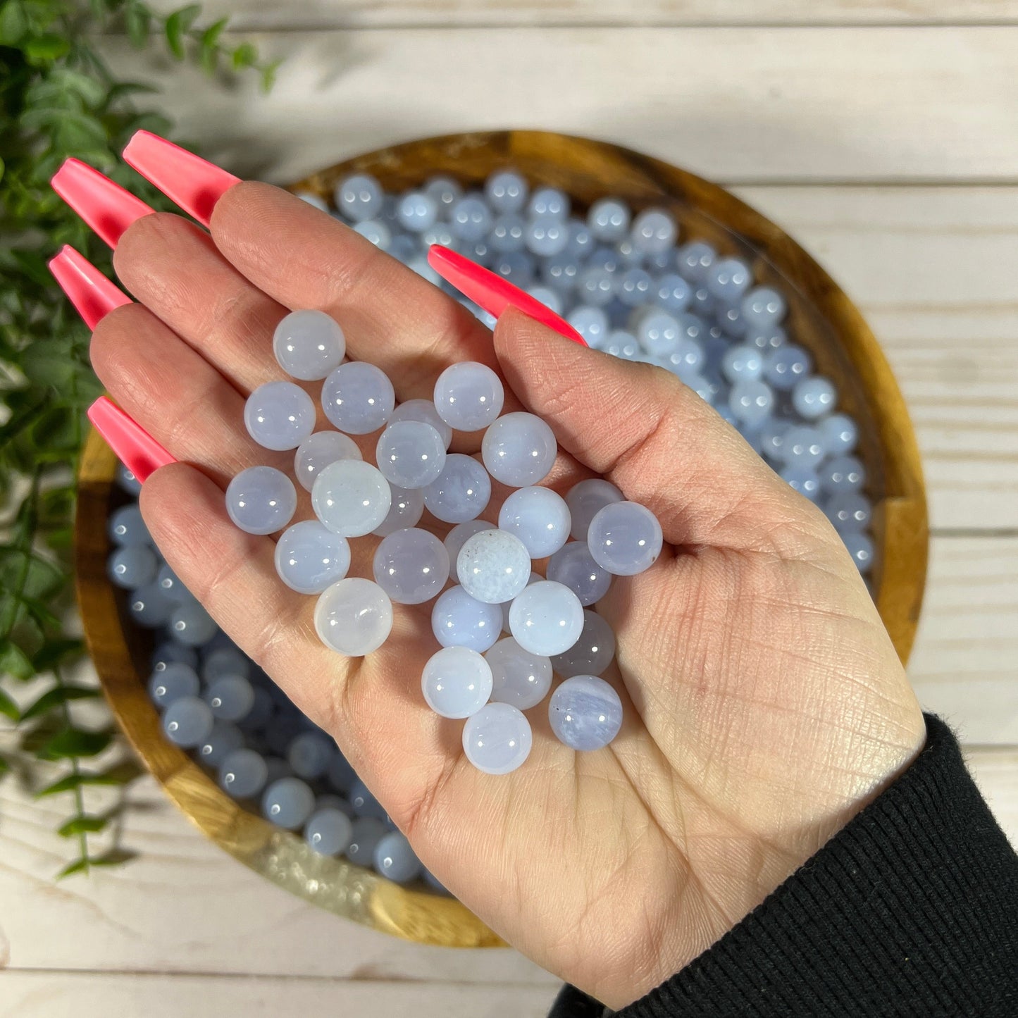 Mini Blue Chalcedony Spheres