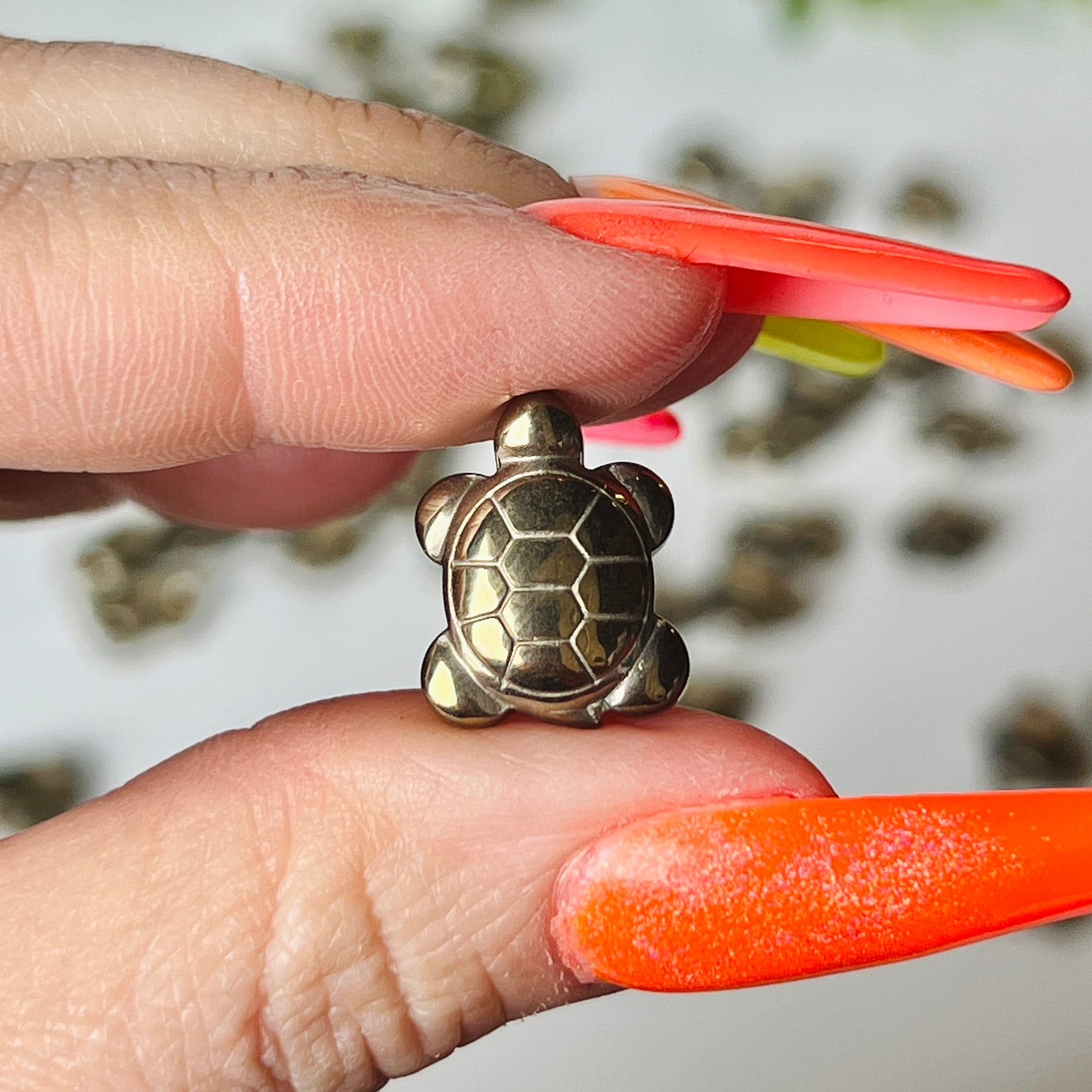 Drilled Hematite Turtle