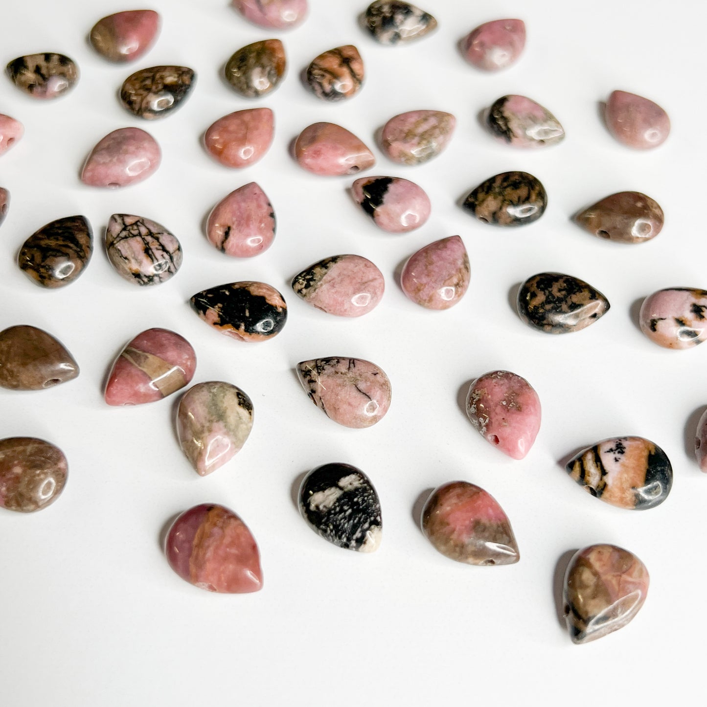 Rhodonite Teardrop Bead