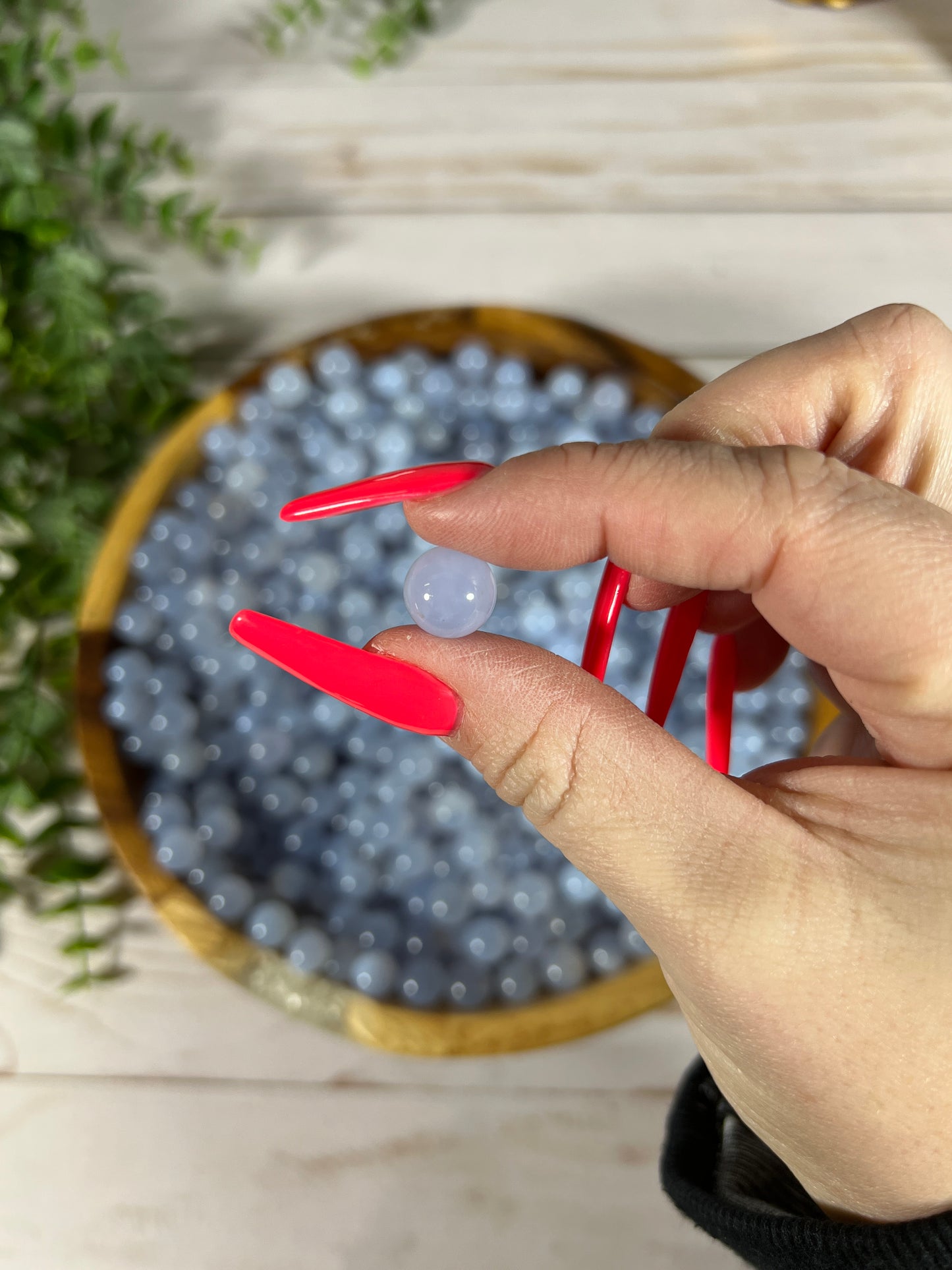 Mini Blue Chalcedony Spheres